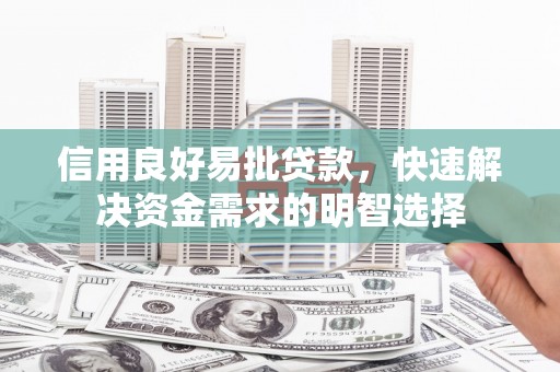 崖州信用良好易批贷款，快速解决资金需求的明智选择