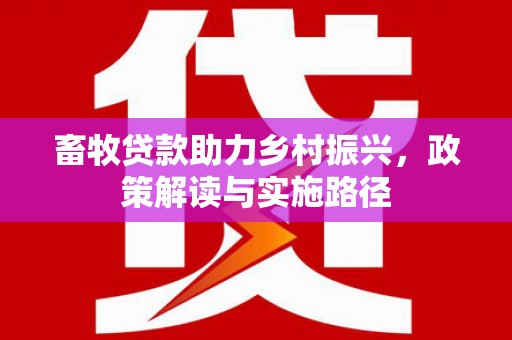 宁武畜牧贷款助力乡村振兴，政策解读与实施路径