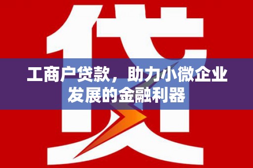 涪陵工商户贷款，助力小微企业发展的金融利器