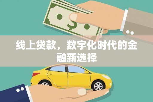西峡线上贷款，数字化时代的金融新选择
